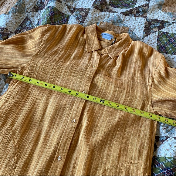 prAna Size small Deep Solstice Fernie Shirt Cover Up Stripe Button Front new! - Picture 9 of 9